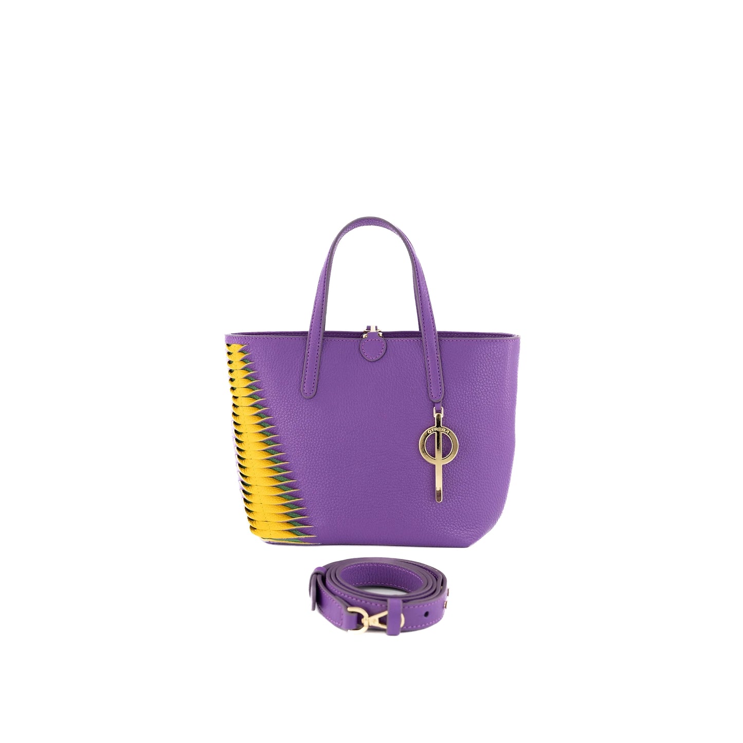 Mini Shopping Bag Purple&Yellow