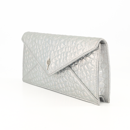 Croco Night Bag Silver