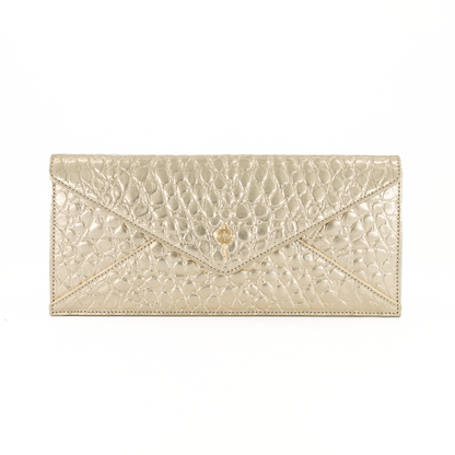 Croco Night Bag Gold