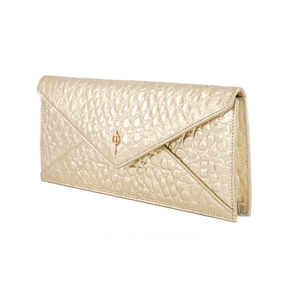 Croco Night Bag Gold