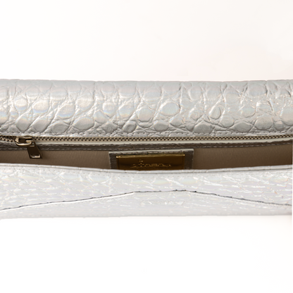 Croco Night Bag Silver