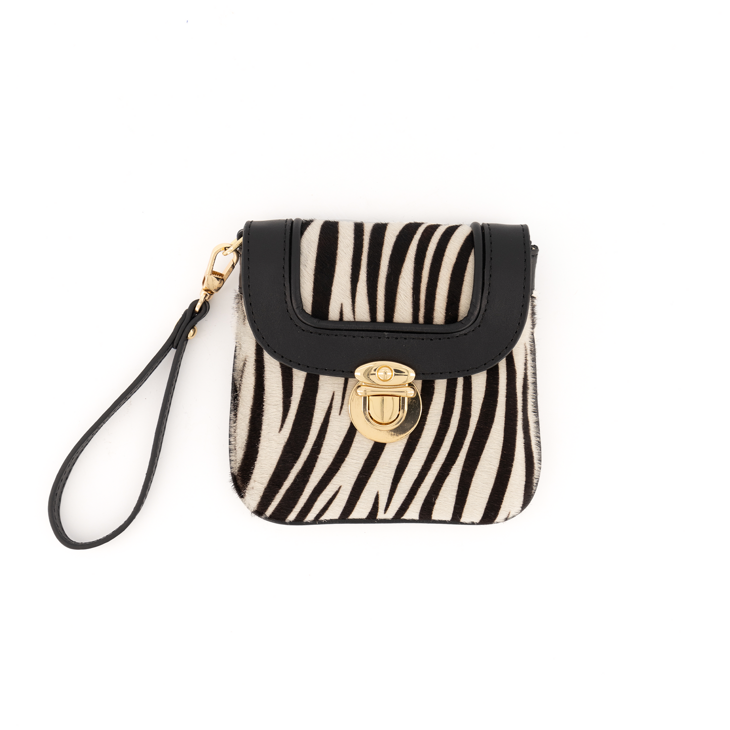 Eos Pony Leather Wallet Zebra