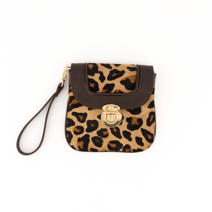 Eos Pony Leather Wallet Leopard