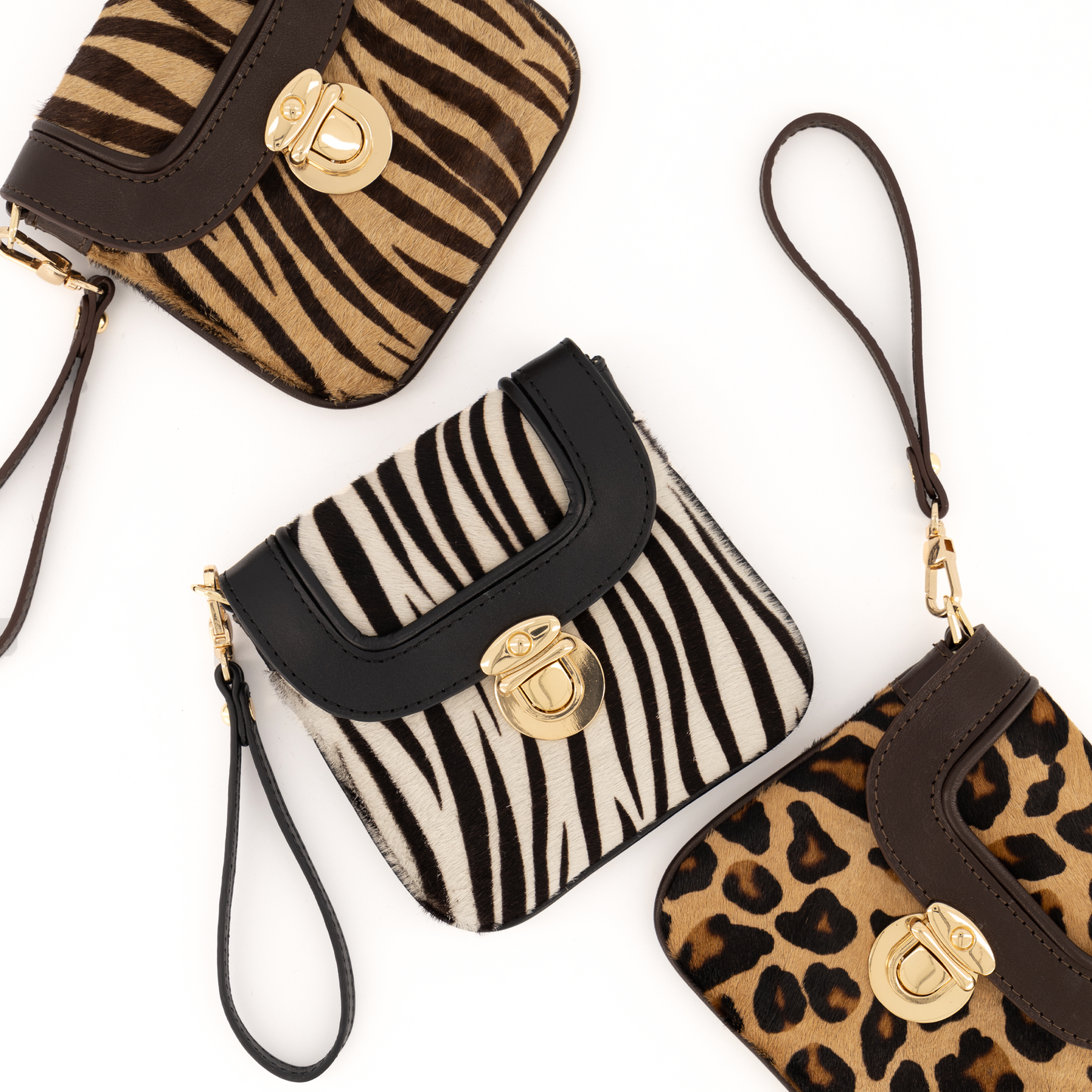 Eos Pony Leather Wallet Zebra