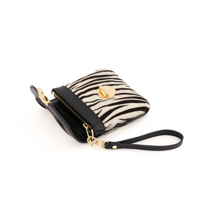 Eos Pony Leather Wallet Zebra