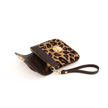 Eos Pony Leather Wallet Leopard