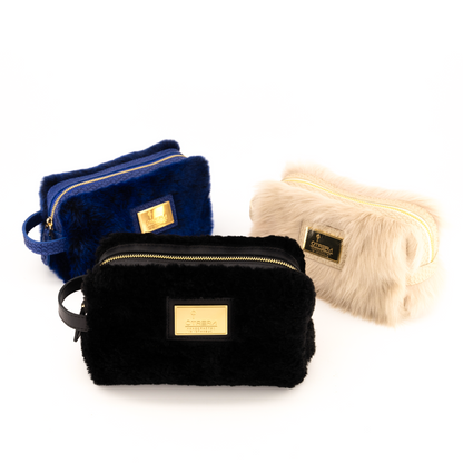 Lula Pouch / Fur Midnight Blue