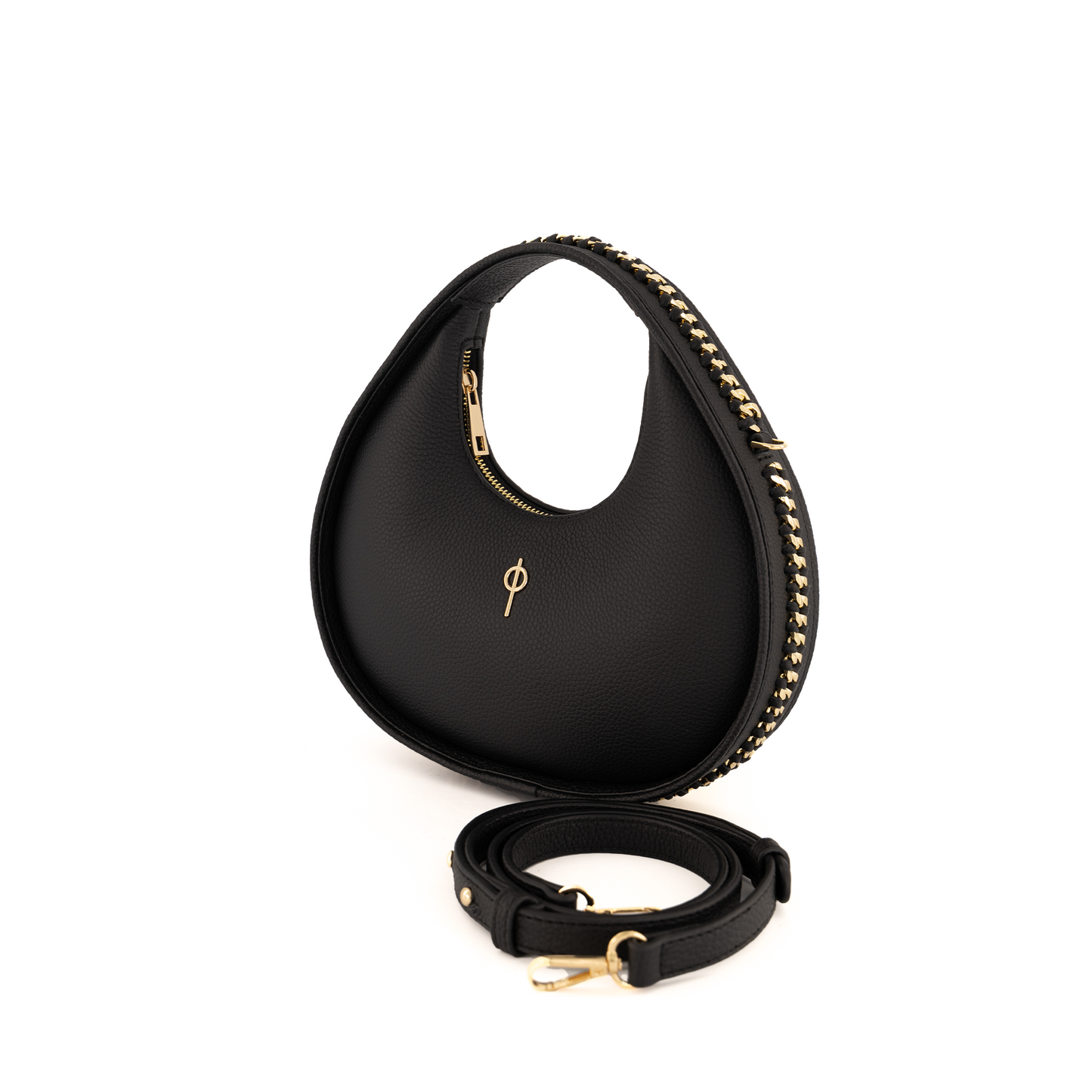 Round Chain Bag Black