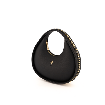 Round Chain Bag Black