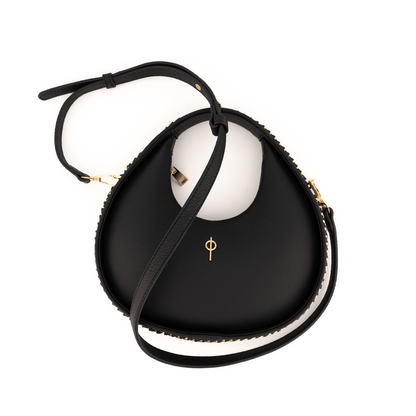 Round Chain Bag Black