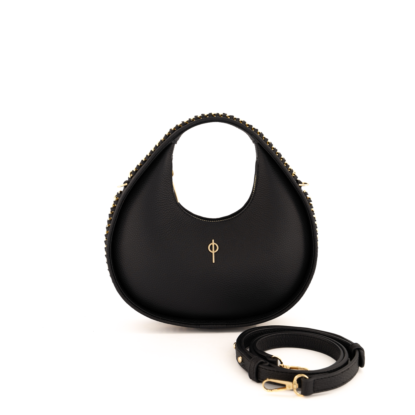 Round Chain Bag Black