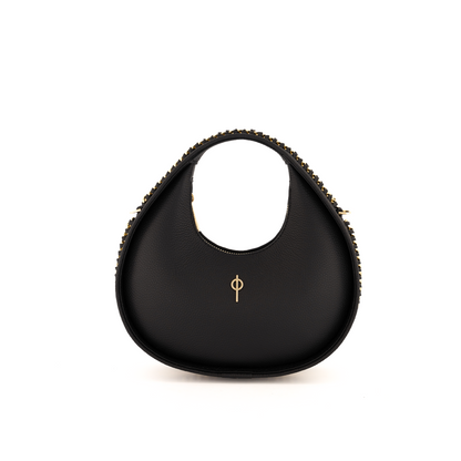 Round Chain Bag Black