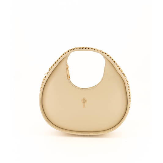 Round Chain Bag Beige