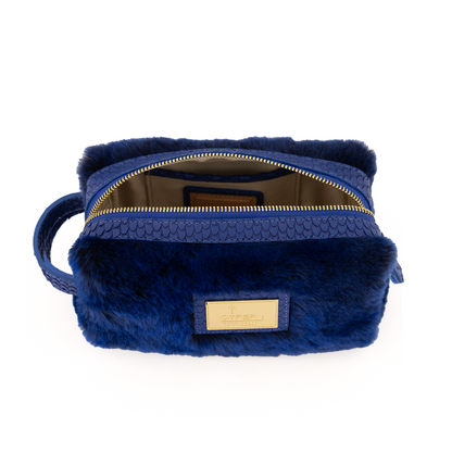 Lula Pouch / Fur Midnight Blue