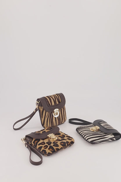 Eos Pony Leather Wallet Leopard