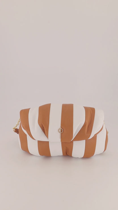 Striped Leda Tan